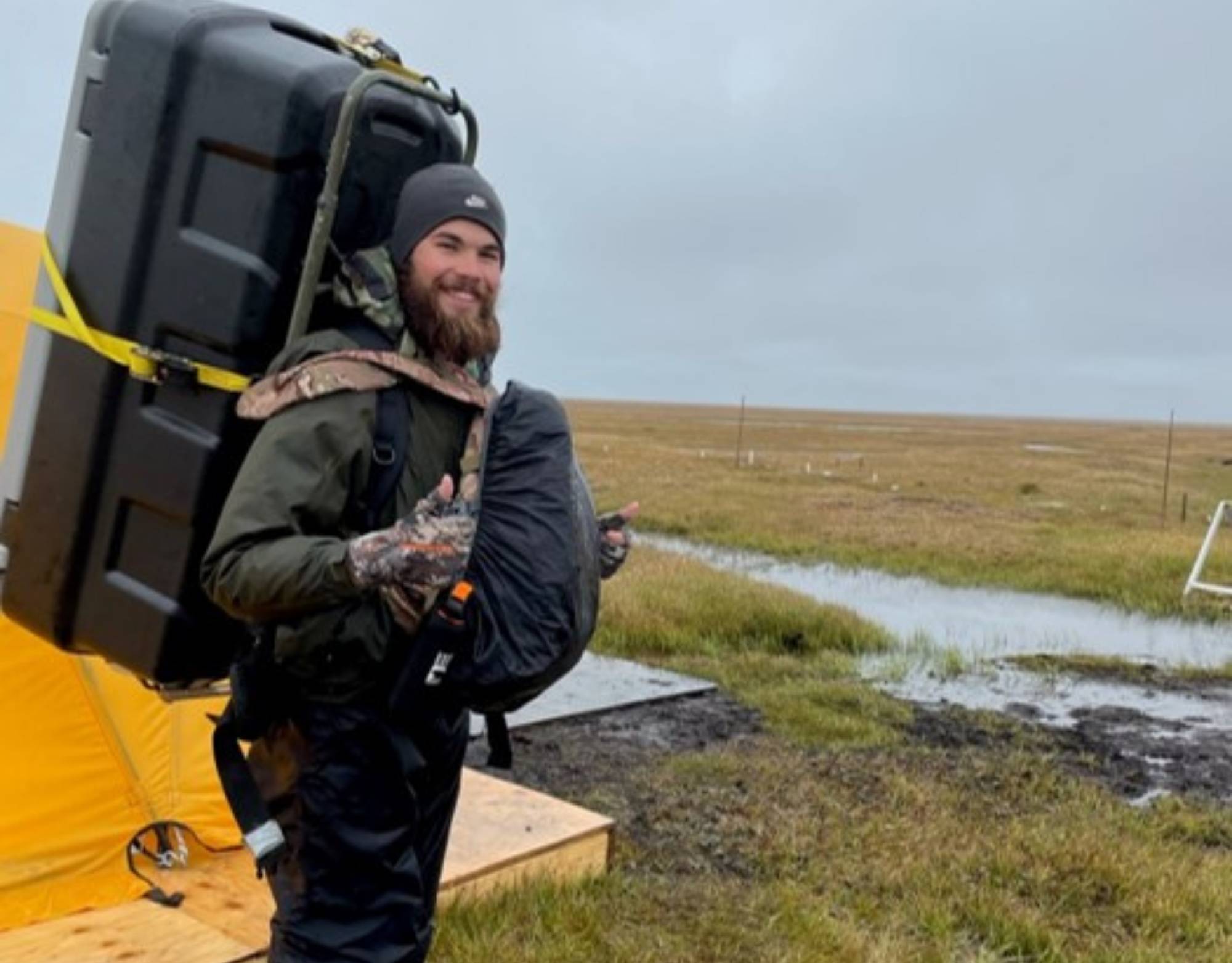 Taylor poses during the Utqia&#289;vik ITEX teardown
